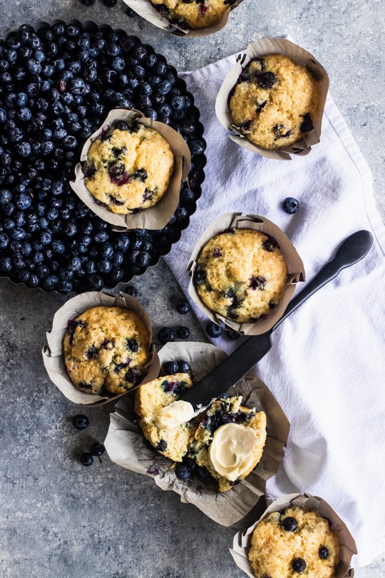 Blueberry Buttermilk Muffins- Buttermilk gives these delicately sweet muffins an added depth of flavor. || Good Things Baking Co. #goodthingsbaking #blueberrymuffins #muffinrecipe #muffins #easybreakfastidea #brunchrecipe 