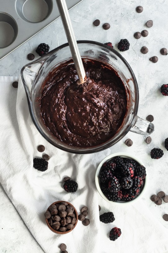 Dark Chocolate Muffin Batter || Good Things Baking Co.