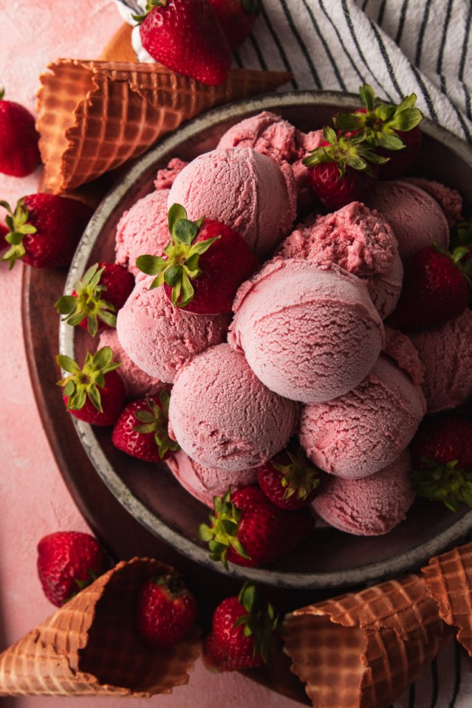 Strawberry Ice Cream Recipe - Good Things Baking Co