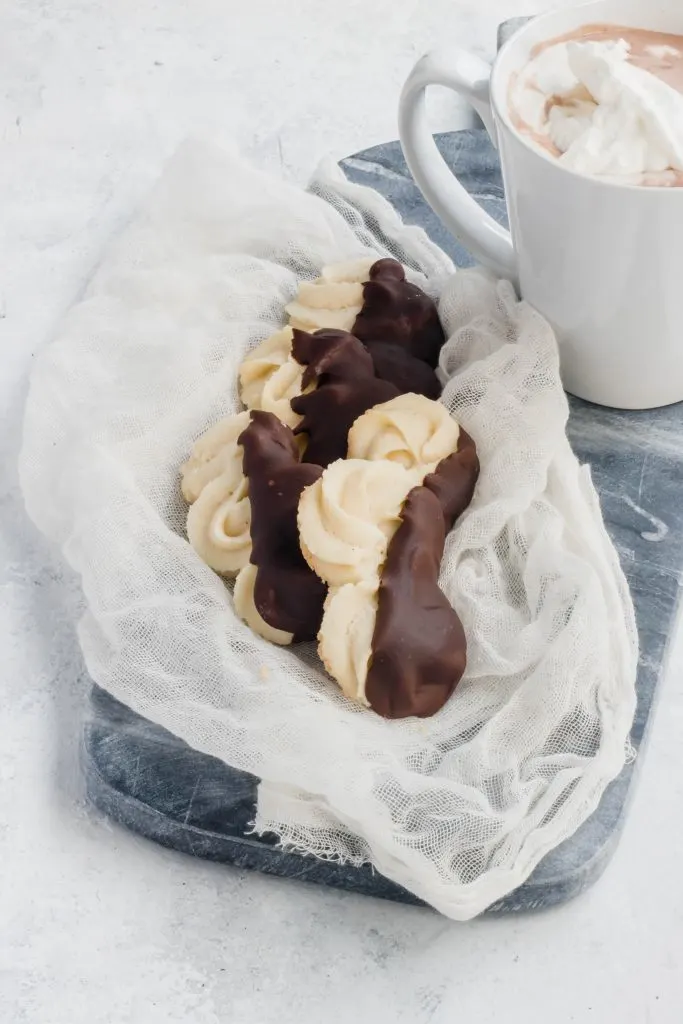 Chocolate Dipped Viennese Whirls