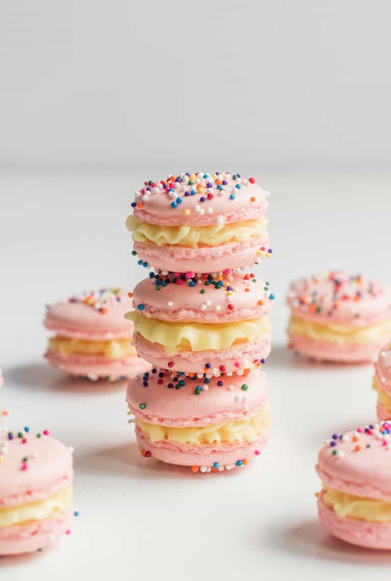 Raspberry Lemonade Macarons