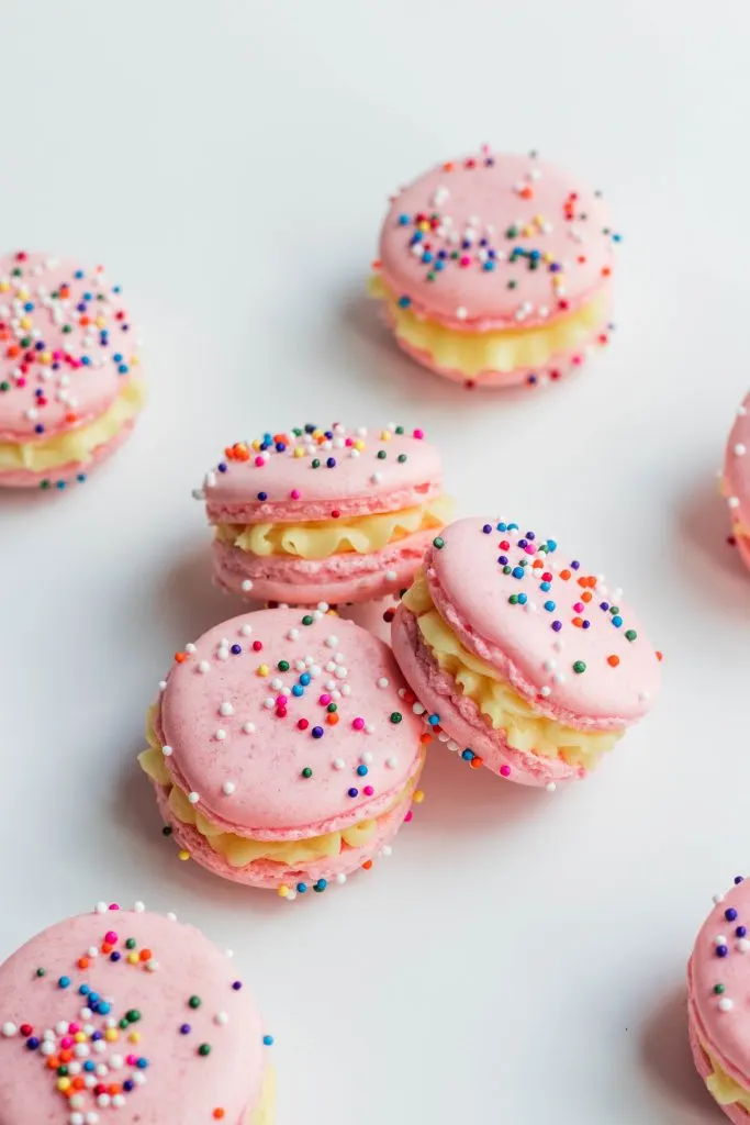 Raspberry Lemon Macarons