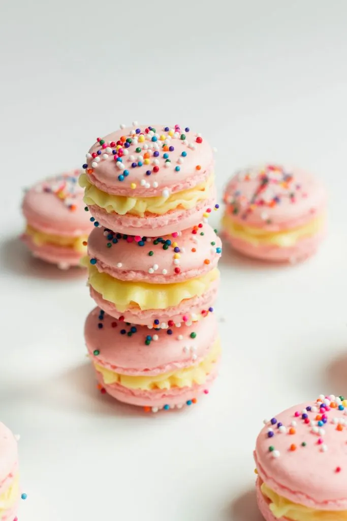 Raspberry Lemon Macarons