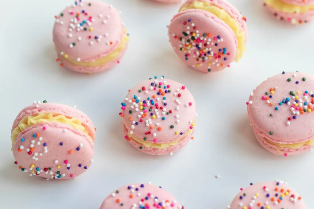 Raspberry Lemon Macarons