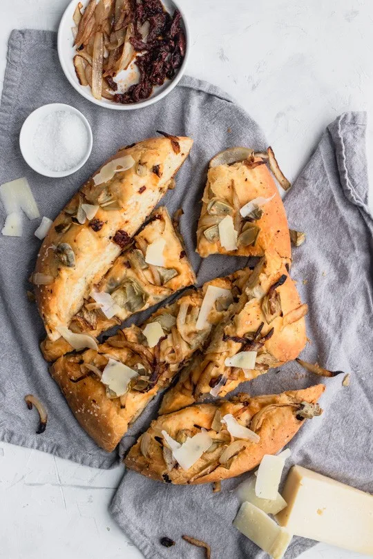 Sun Dried Tomato and Artichoke Focaccia