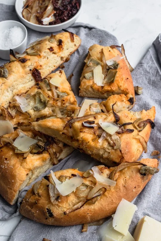 Sun Dried Tomato and Artichoke Focaccia