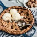 Toffee Chocolate Chunk Skillet Cookie