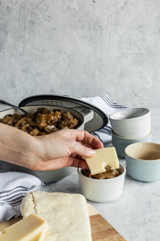 French Onion & Steak Puff Pastry Pies