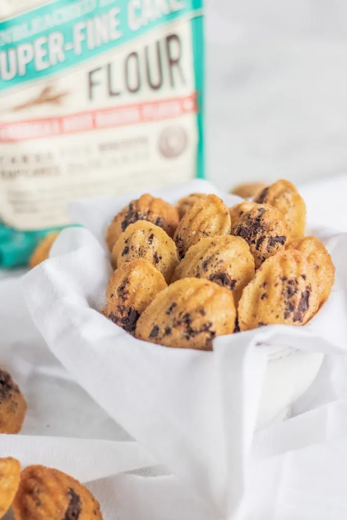 Bowl of Chocolate Chunk Mini Madeleines 