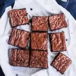 Brownies on a table