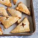 Peach Hand Pies -- Sweet vanilla peach filling folded into a flaky pastry crust, then baked to golden perfection || Good Things Baking Co.