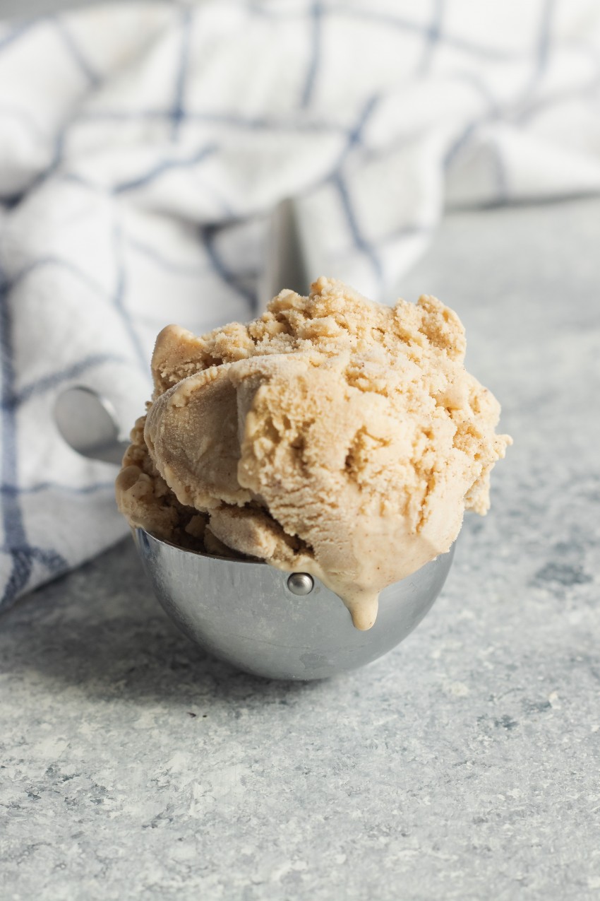 Cinnamon Ice Cream in a scoop