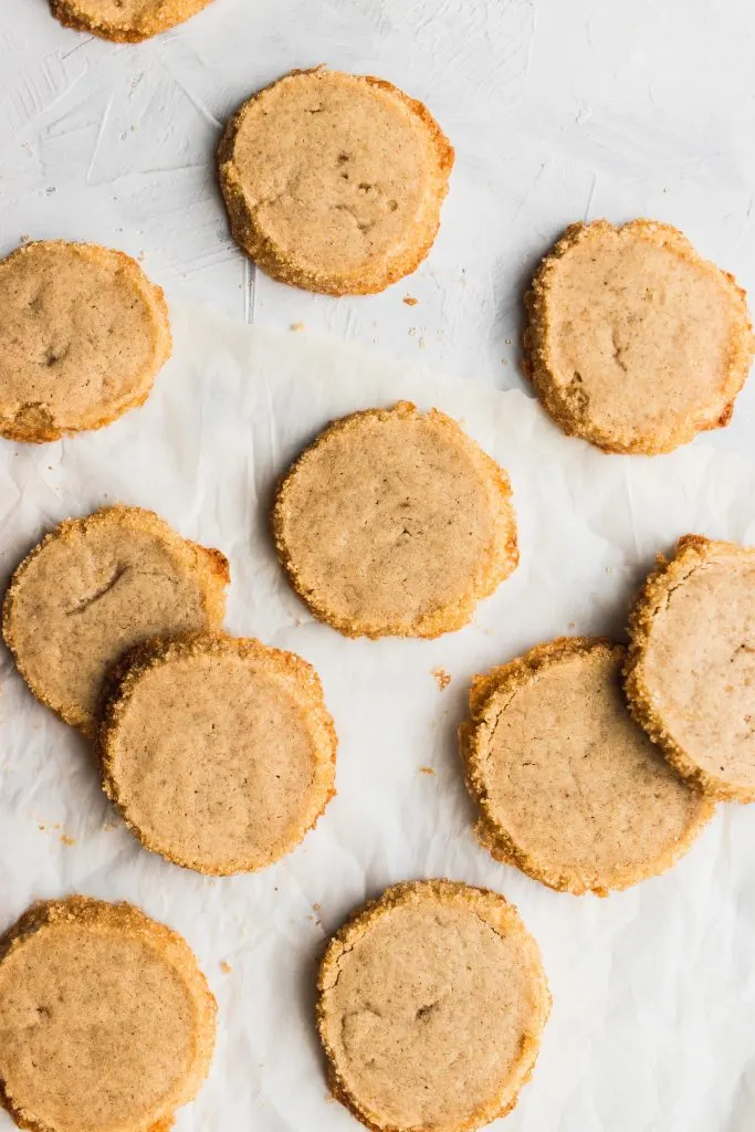 Chai Cookies (edged with turbinado sugar) Flatlay