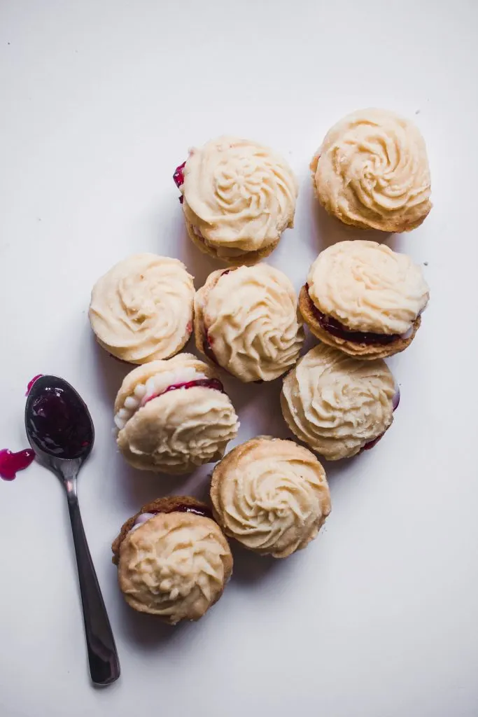 Viennese Whirls with Buttercream and Jam