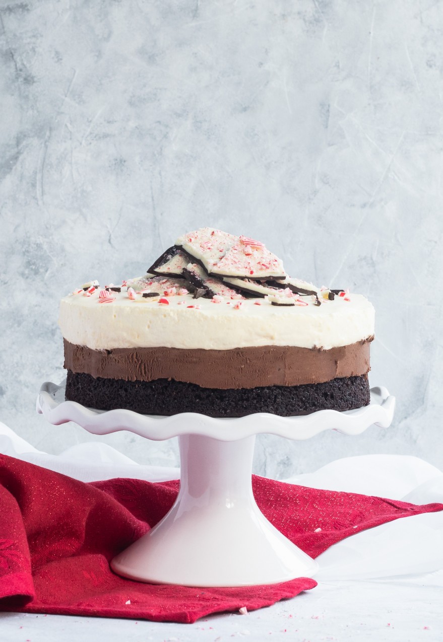 Chocolate Peppermint Ice Cream Cake Roll 