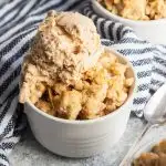 Apple Crumble topped with Cinnamon Ice Cream