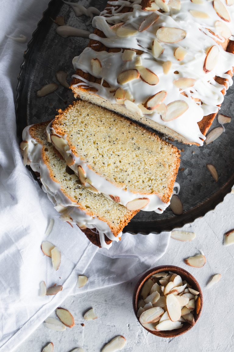 Glazed Almond Poppy Seed Bread