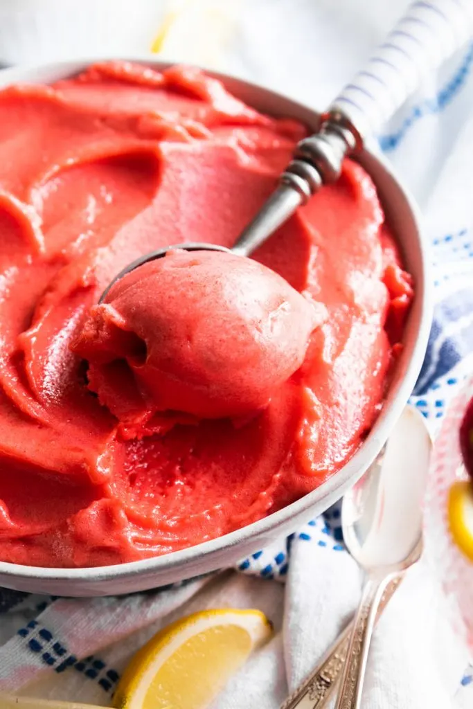 Strawberry Lemonade Sorbet Recipe