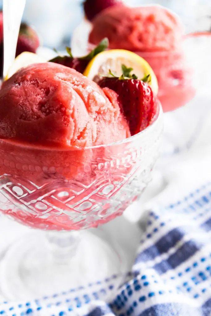 Strawberry Lemonade Sorbet Recipe