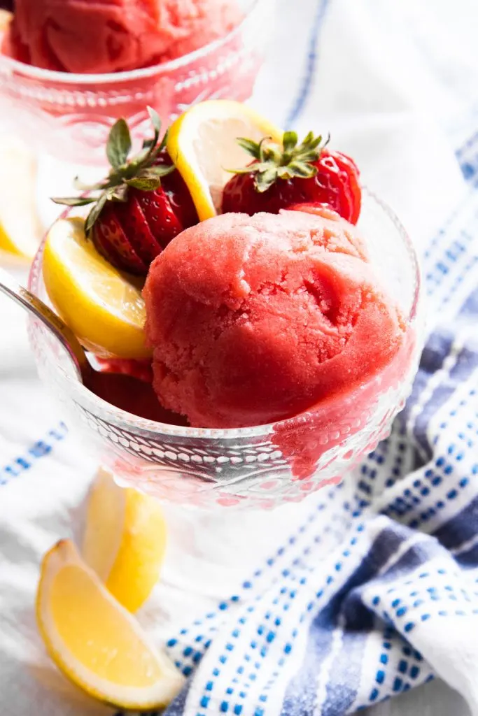 Strawberry Lemonade Sorbet Recipe