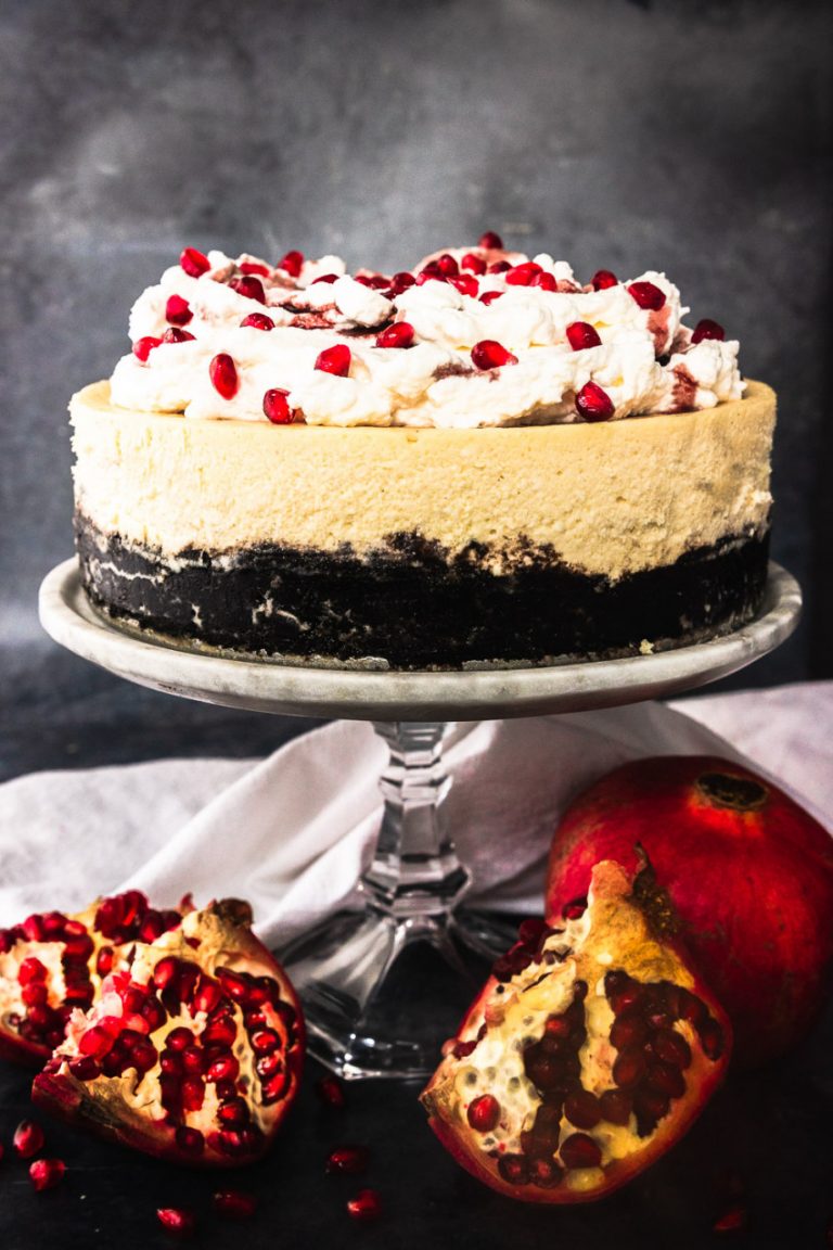 Pomegranate Swirl Cheesecake