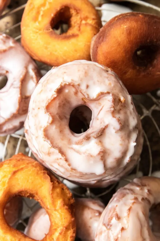 This recipe for donut glaze will give you a donut-shop style glaze that dries into a thin, crackly layer of glaze.