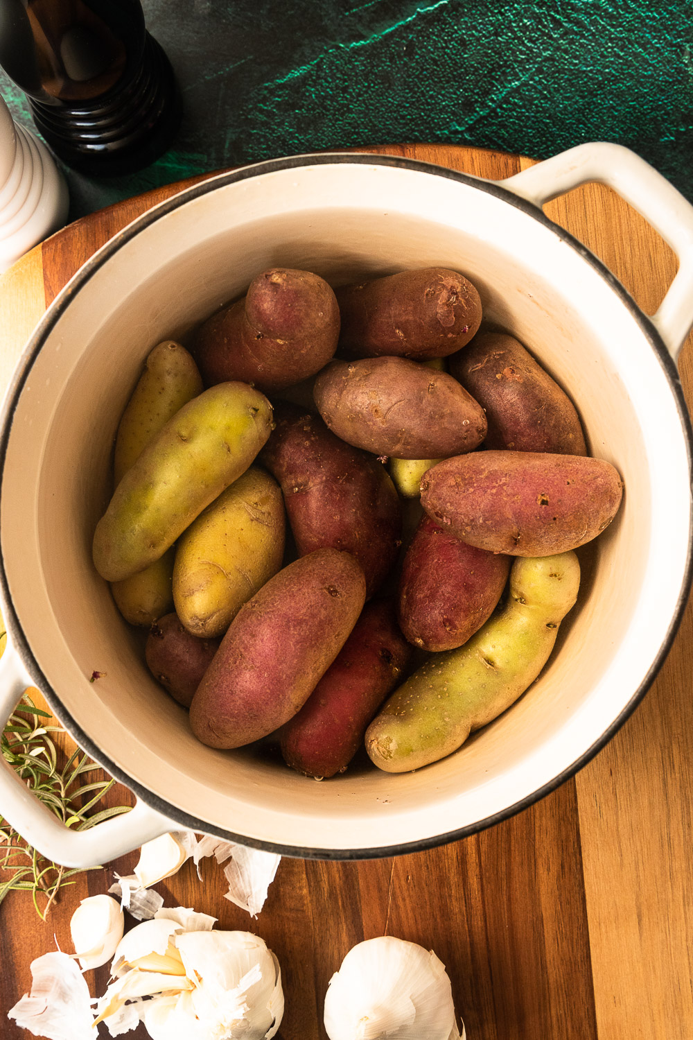 Smashed Fingerling Potatoes with Garlic and Parmesan Good Things