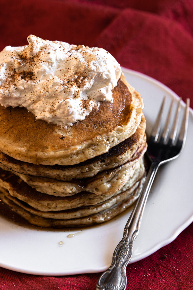 Easy, Fluffy Eggnog Pancakes