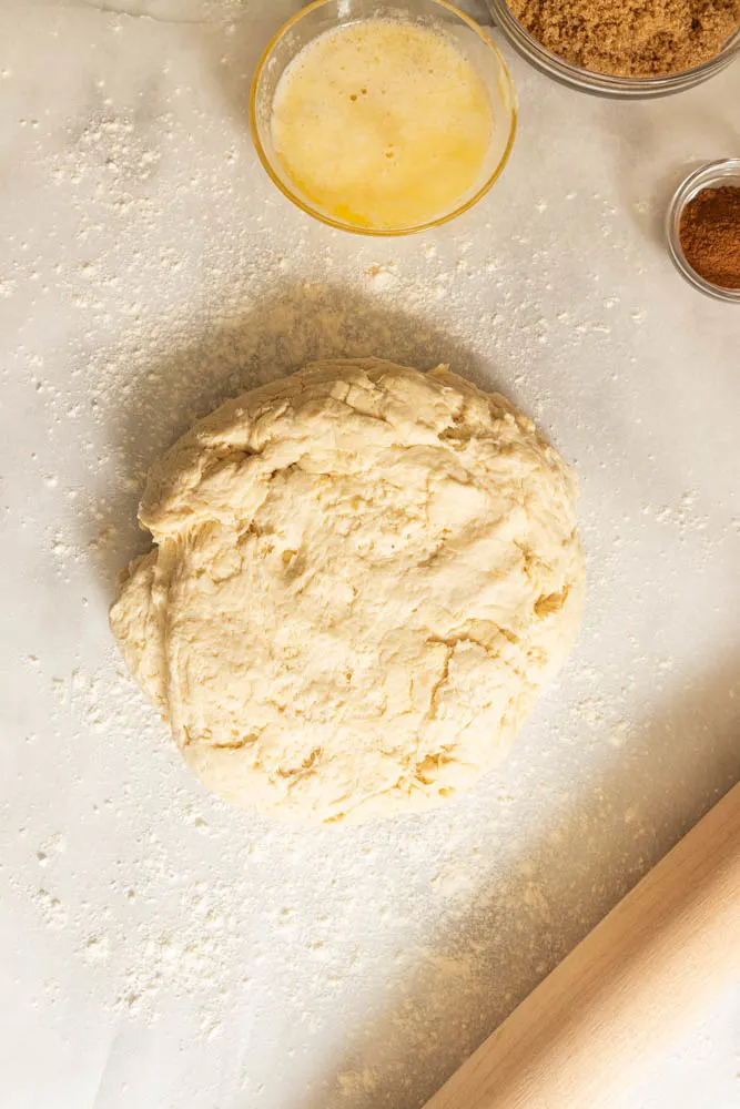 Sourdough cinnamon roll dough